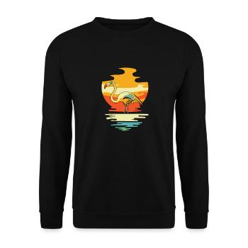 Flamant - Sweat-shirt Unisexe - noir - Devant - Alina (178cm) & Michal (187cm)