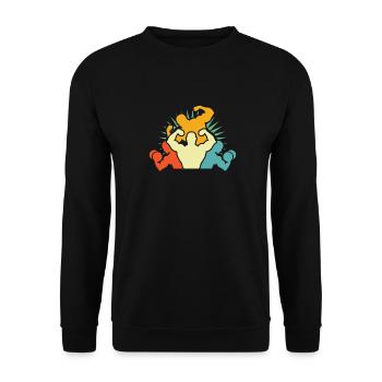 Fitness - Unisex Sweatshirt - black - Front - Alina (178cm) & Michal (187cm)
