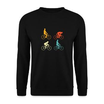 Rennrad Radsport Radsportler - Unisex Pullover - Schwarz - Vorne - Alina (178cm) & Michal (187cm)