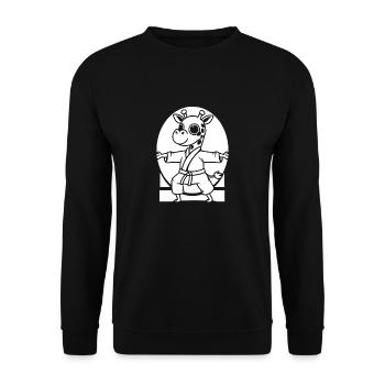 Karate - Unisex Sweatshirt - black - Front - Alina (178cm) & Michal (187cm)