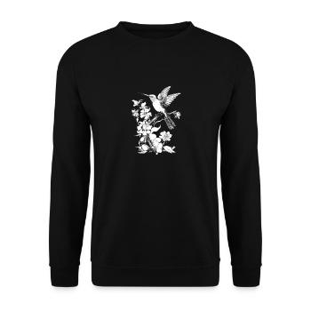 Hummingbird - Unisex Sweatshirt - black - Front - Alina (178cm) & Michal (187cm)