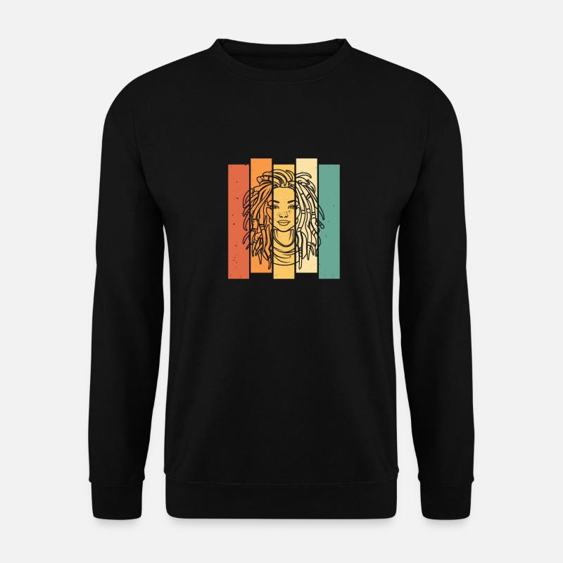 Rasta Haare Dreadlocks Dreads - Unisex Pullover - Schwarz