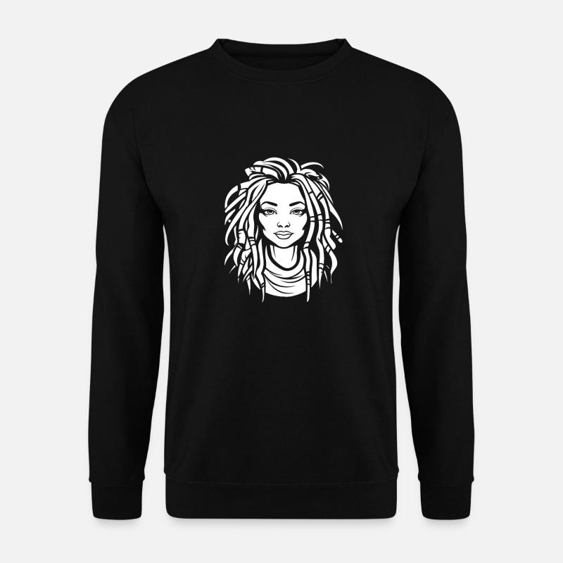 Rasta Hair Dreadlocks Dreads - Unisex Sweatshirt - black