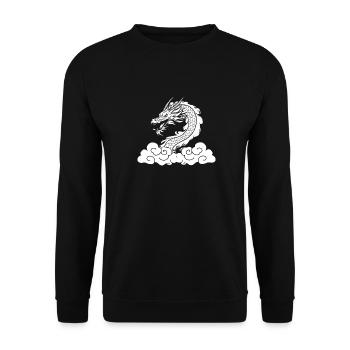 Année du Dragon 2024 - Sweat-shirt Unisexe - noir - Devant - Alina (178cm) & Michal (187cm)