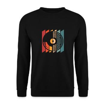Collectionneur de disques vinyles - Sweat-shirt Unisexe - noir - Devant - Alina (178cm) & Michal (187cm)