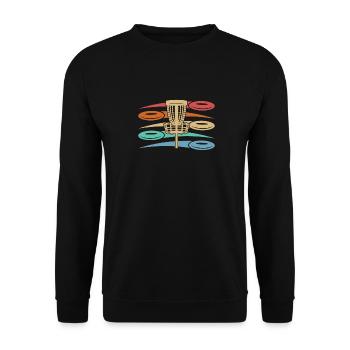 Frisbee Golf Disc Golf - Unisex Sweatshirt - black - Front - Alina (178cm) & Michal (187cm)