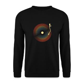 Collectionneur de disques vinyles - Sweat-shirt Unisexe - noir - Devant - Alina (178cm) & Michal (187cm)