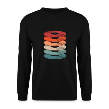 Collectionneur de disques vinyles - Sweat-shirt Unisexe - noir - Devant - Alina (178cm) & Michal (187cm)