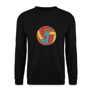 Volleyball Volleyballer - Unisex Sweatshirt - black - Front - Alina (178cm) & Michal (187cm)