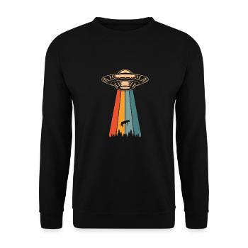 Alien Außerirdischer - Unisex Pullover - Schwarz - Vorne - Alina (178cm) & Michal (187cm)