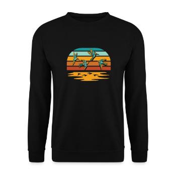 Kolibri - Unisex Pullover - Schwarz - Vorne - Alina (178cm) & Michal (187cm)