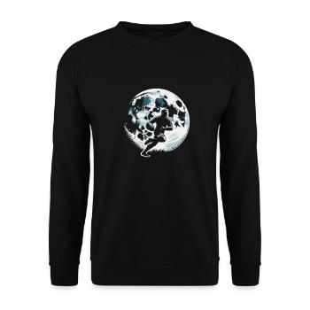 Rugby Moon - Unisex Sweatshirt - black - Front - Alina (178cm) & Michal (187cm)