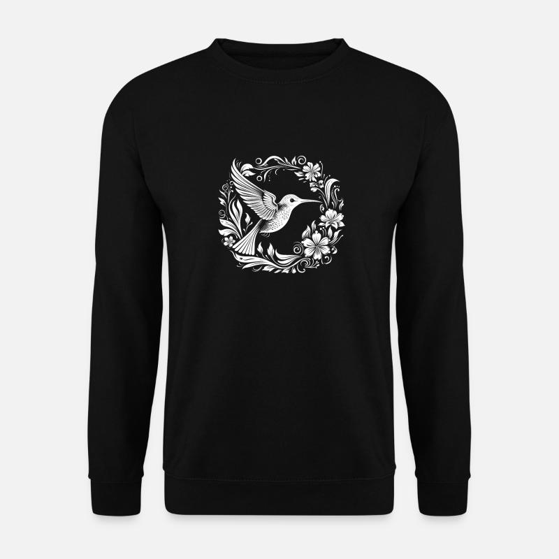 Fleurs de colibri - Sweat-shirt Unisexe - noir