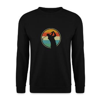 Golf Golfer Golfen - Unisex Pullover - Schwarz - Vorne - Alina (178cm) & Michal (187cm)