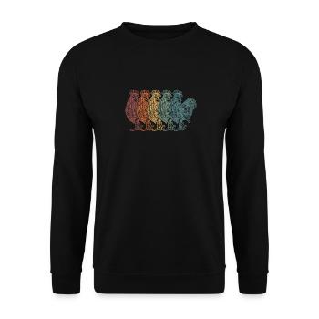Poule de poulet - Sweat-shirt Unisexe - noir - Devant - Alina (178cm) & Michal (187cm)