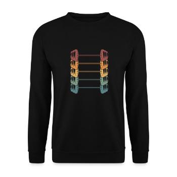 Fitness - Unisex Sweatshirt - black - Front - Alina (178cm) & Michal (187cm)