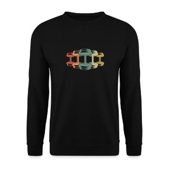 Haltère de fitness - Sweat-shirt Unisexe - noir - Devant - Alina (178cm) & Michal (187cm)
