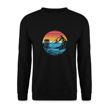 Frisbee Golf Disc Golf - Unisex Sweatshirt - black - Front - Alina (178cm) & Michal (187cm)