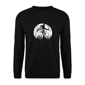 Bmx Bmx Biker Mond - Unisex Pullover - Schwarz - Vorne - Alina (178cm) & Michal (187cm)