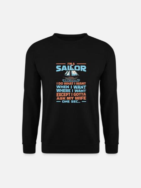 Segeln Segler Segelboot - Unisex Pullover - Schwarz