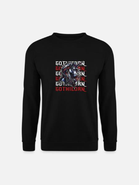 Gothic Einhorn Gothicorn - Unisex Pullover - Schwarz