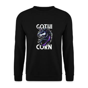 Gothic Unicorn Gothicorn - Unisex Sweatshirt - black - Front - Alina (178cm) & Michal (187cm)
