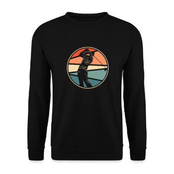 Golf Golfer Golfen - Unisex Pullover - Schwarz - Vorne - Alina (178cm) & Michal (187cm)