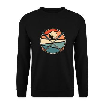 Golf Golfer Golfen - Unisex Pullover - Schwarz - Vorne - Alina (178cm) & Michal (187cm)