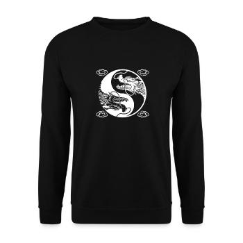 Année du Dragon 2024 - Sweat-shirt Unisexe - noir - Devant - Alina (178cm) & Michal (187cm)