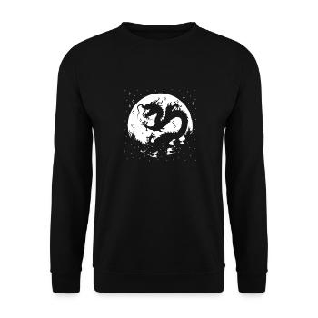 Jahr Des Drachen 2024 - Unisex Pullover - Schwarz - Vorne - Alina (178cm) & Michal (187cm)