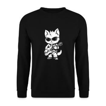 Electric Guitar Electric Guitar - Unisex Sweatshirt - black - Front - Alina (178cm) & Michal (187cm)