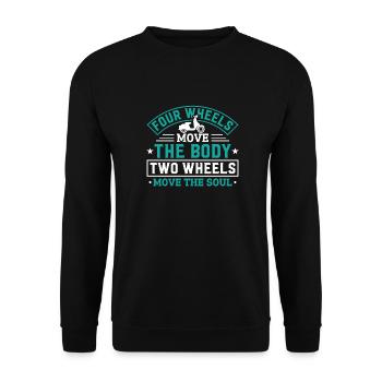 Trottinette - Sweat-shirt Unisexe - noir - Devant - Alina (178cm) & Michal (187cm)