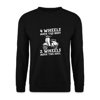 Trottinette - Sweat-shirt Unisexe - noir - Devant - Alina (178cm) & Michal (187cm)