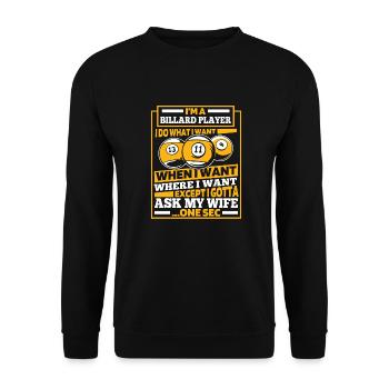 Billard - Unisex Pullover - Schwarz - Vorne - Alina (178cm) & Michal (187cm)