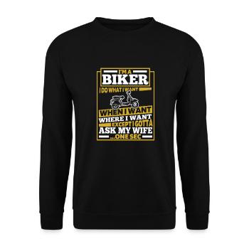 Trottinette - Sweat-shirt Unisexe - noir - Devant - Alina (178cm) & Michal (187cm)