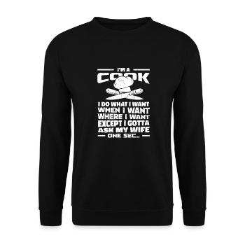 Cook Cooking - Unisex Sweatshirt - black - Front - Alina (178cm) & Michal (187cm)
