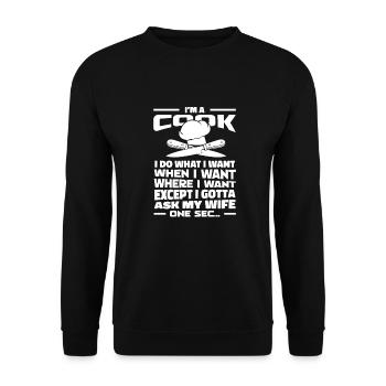 Cook Cooking - Unisex Sweatshirt - black - Front - Alina (178cm) & Michal (187cm)