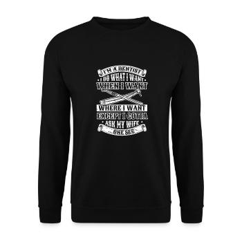 Zahnarzt Dentist - Unisex Pullover - Schwarz - Vorne - Alina (178cm) & Michal (187cm)