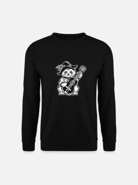 Akustikgitarre - Unisex Pullover - Schwarz