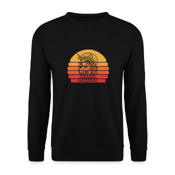 Reggae Unicorn Reggicorn - Unisex Sweatshirt - black - Front - Alina (178cm) & Michal (187cm)