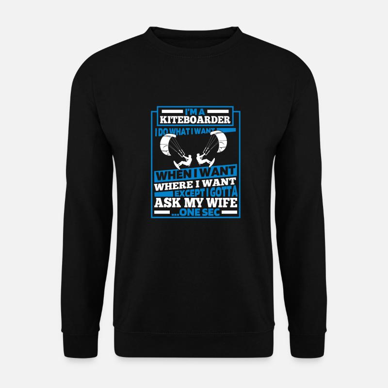 Kitesurfer Kitesurfen Kiten Kitesurfing - Unisex Sweatshirt - black