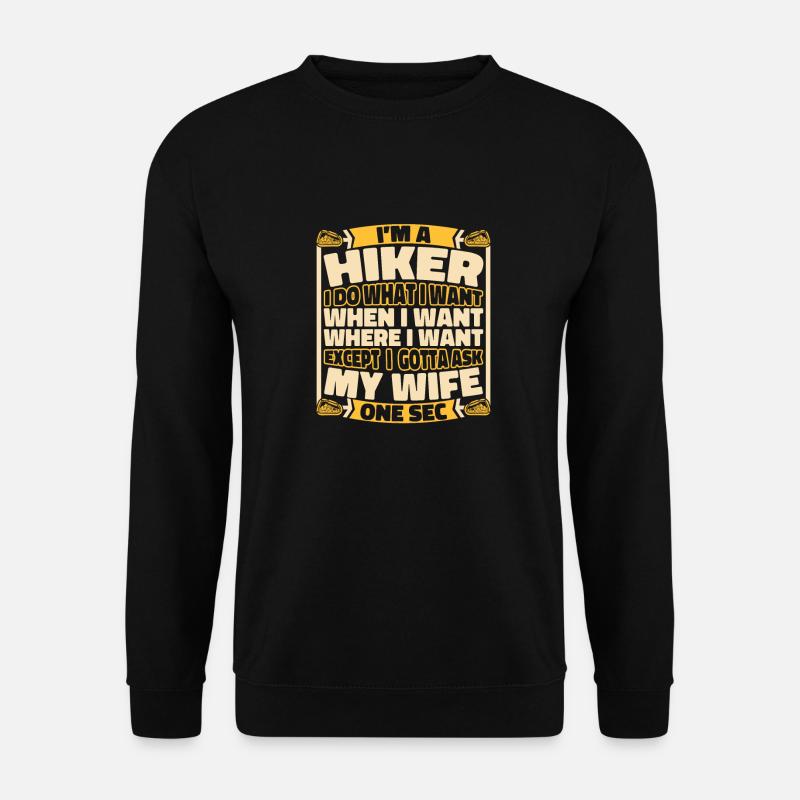 Wandern Wanderer - Unisex Pullover - Schwarz