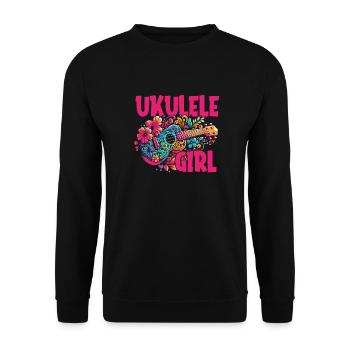 Ukulélé Ukulélé Fille - Sweat-shirt Unisexe - noir - Devant - Alina (178cm) & Michal (187cm)