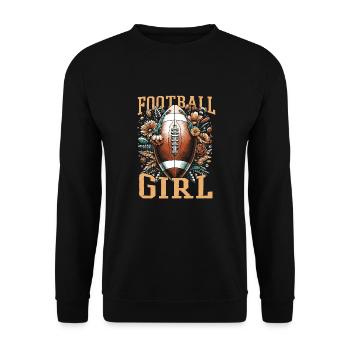 American Football Football Girl - Unisex Sweatshirt - black - Front - Alina (178cm) & Michal (187cm)