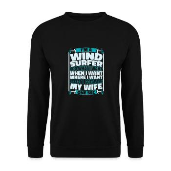 Windsurfing Windsurfer - Unisex Sweatshirt - black - Front - Alina (178cm) & Michal (187cm)