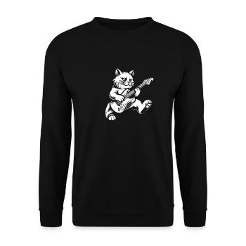 Electric Guitar Electric Guitar - Unisex Sweatshirt - black - Front - Alina (178cm) & Michal (187cm)