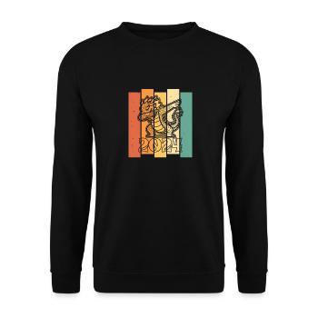 Jahr Des Drachen 2024 - Unisex Pullover - Schwarz - Vorne - Alina (178cm) & Michal (187cm)