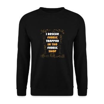 Sewing Sewing Machine - Unisex Sweatshirt - black - Front - Alina (178cm) & Michal (187cm)