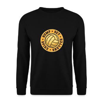 Volleyball Volleyballer - Unisex Sweatshirt - black - Front - Alina (178cm) & Michal (187cm)