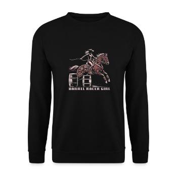 Barrel Racing Western Riding Barrel Racing - Unisex Sweatshirt - black - Front - Alina (178cm) & Michal (187cm)